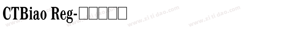 CTBiao Reg字体转换
